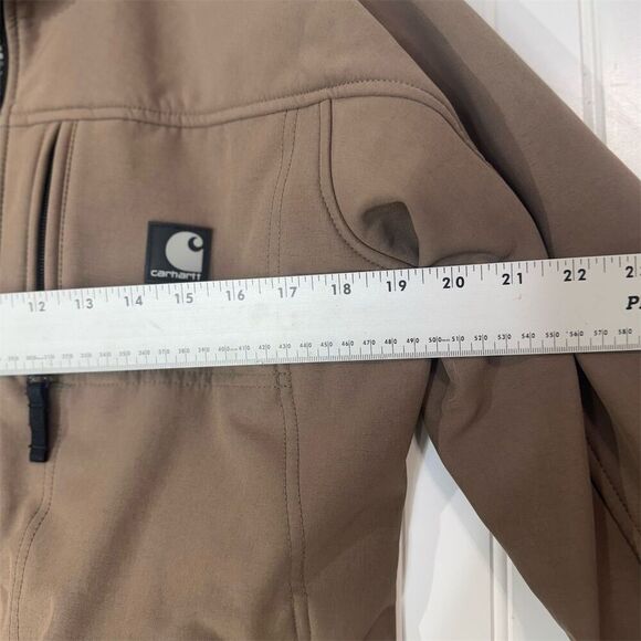 Carhartt Women’s Soft Shell Jacket M Brown Zip Up Workwear Outdoor WJ176 SBN - Picture 2 of 8